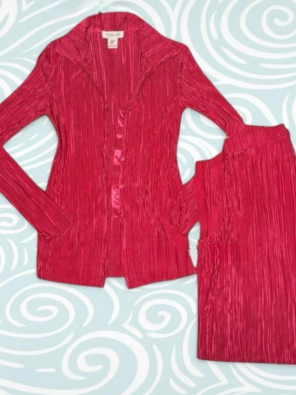 Rachel Zoe Los Angeles pleated button up and pleated pants